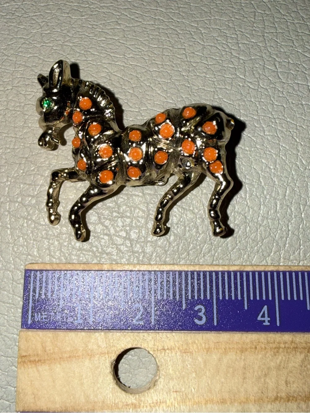 as is - Gold-Tone Zebra Brooch